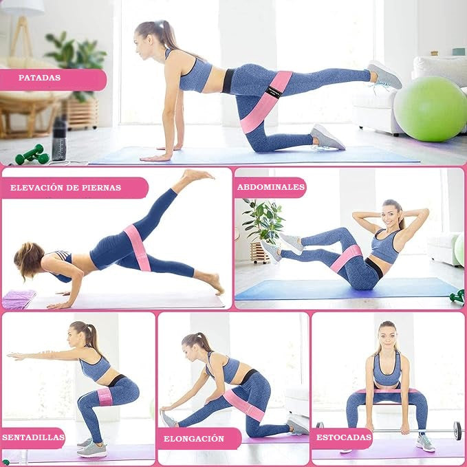 BANDAS ELASTICAS PARA PIERNAS Y GLUTEOS